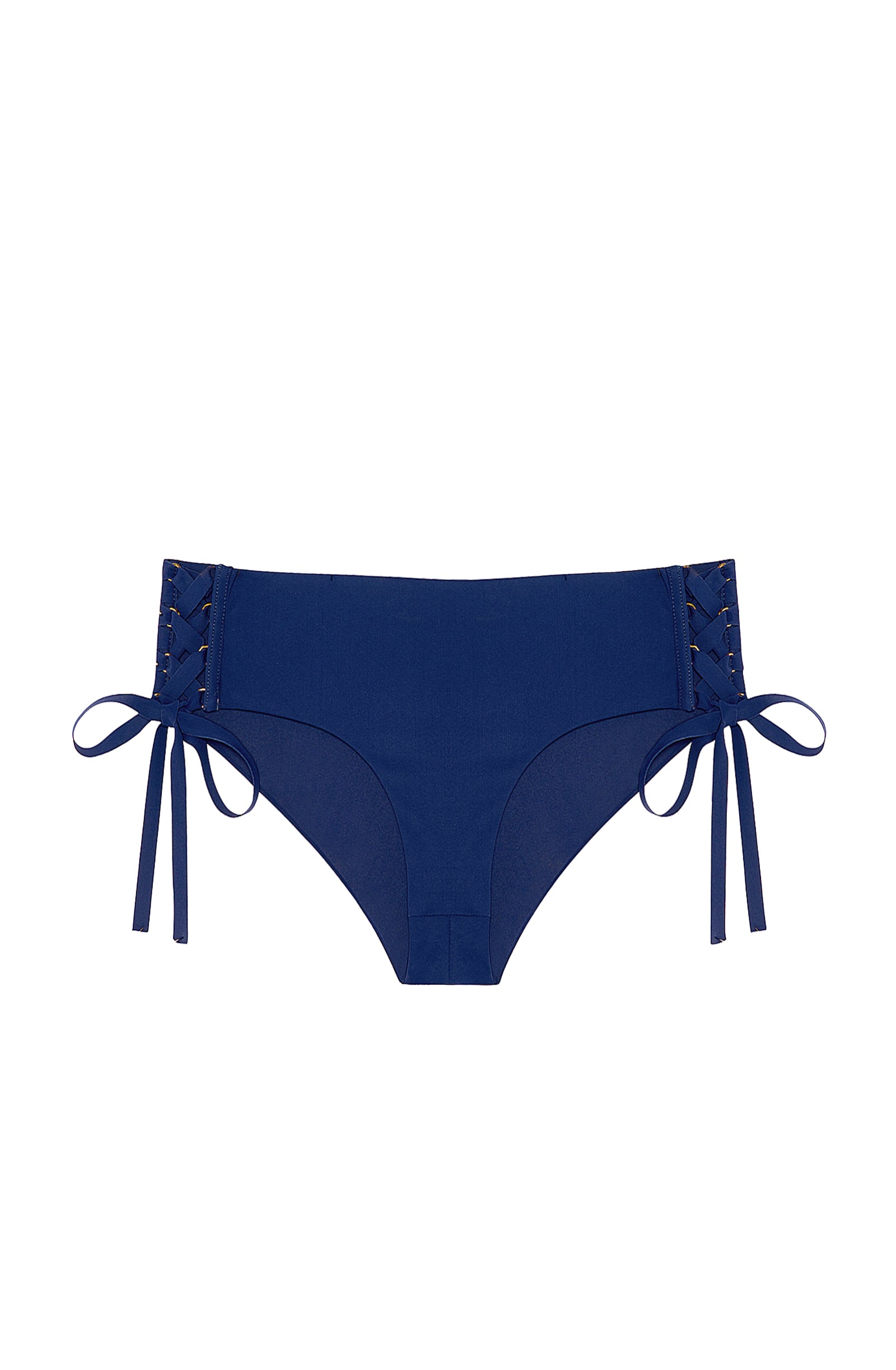 Sama lace-up shorty bikini bottoms - Nuit