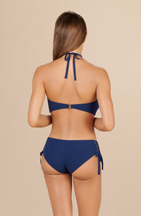 Sama lace-up shorty bikini bottoms - Nuit