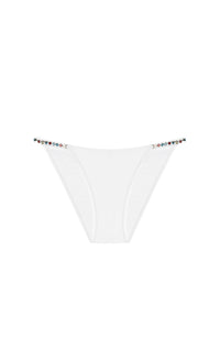 Shiva jewelled bikini bottoms - White