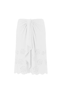 Long paréo à motif tigre Tigris - Blanc