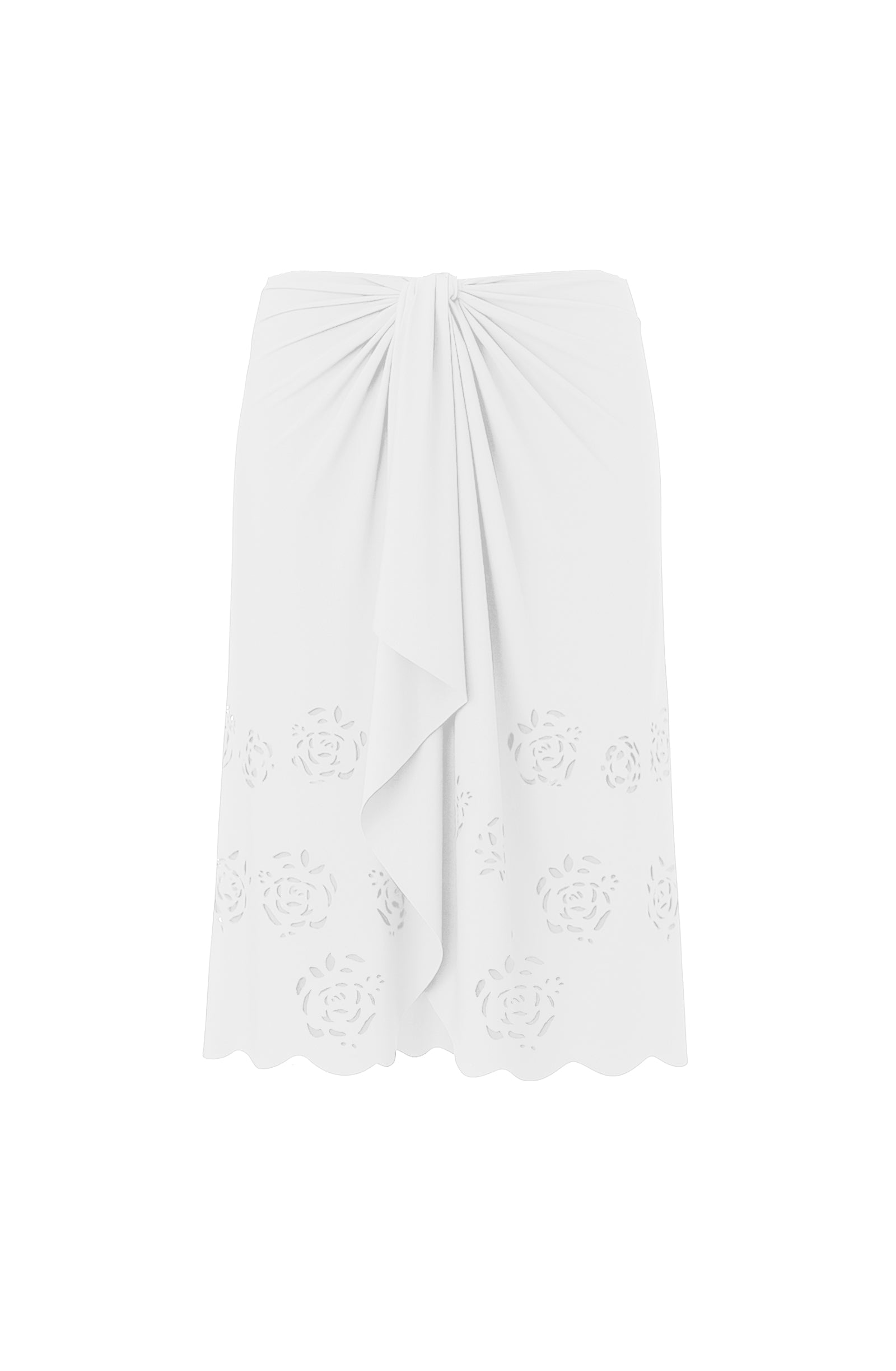 Long paréo à motif tigre Tigris - Blanc