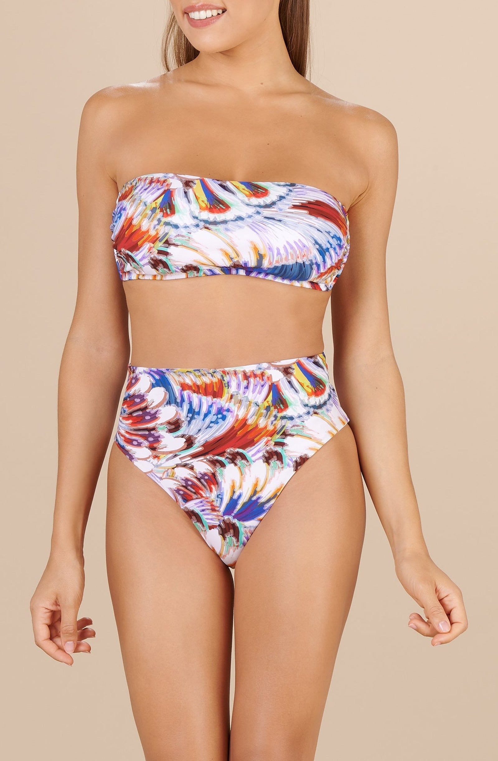 Toby high waisted reversible bikini bottoms - Lido