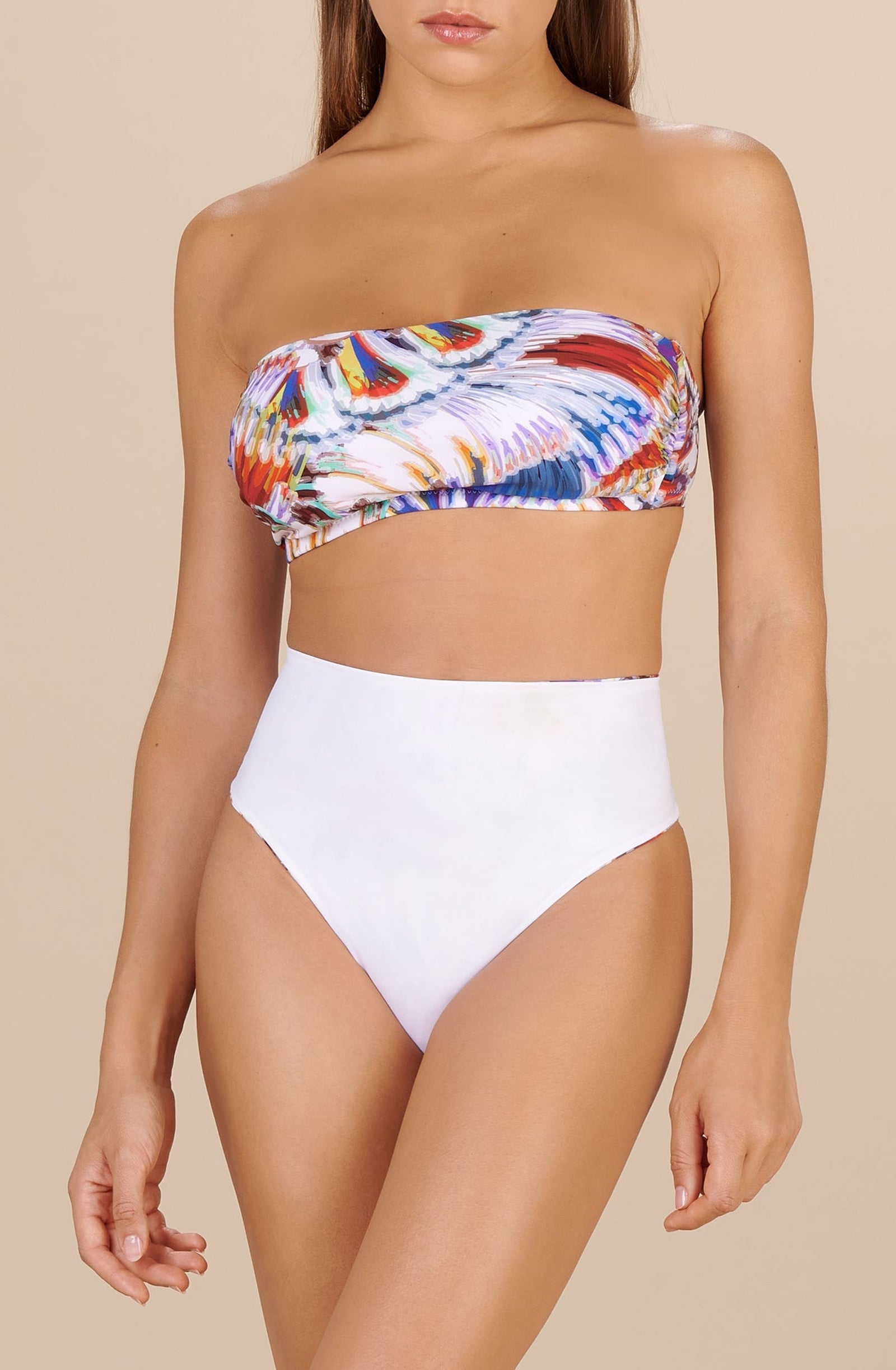 Toby high waisted reversible bikini bottoms - Lido