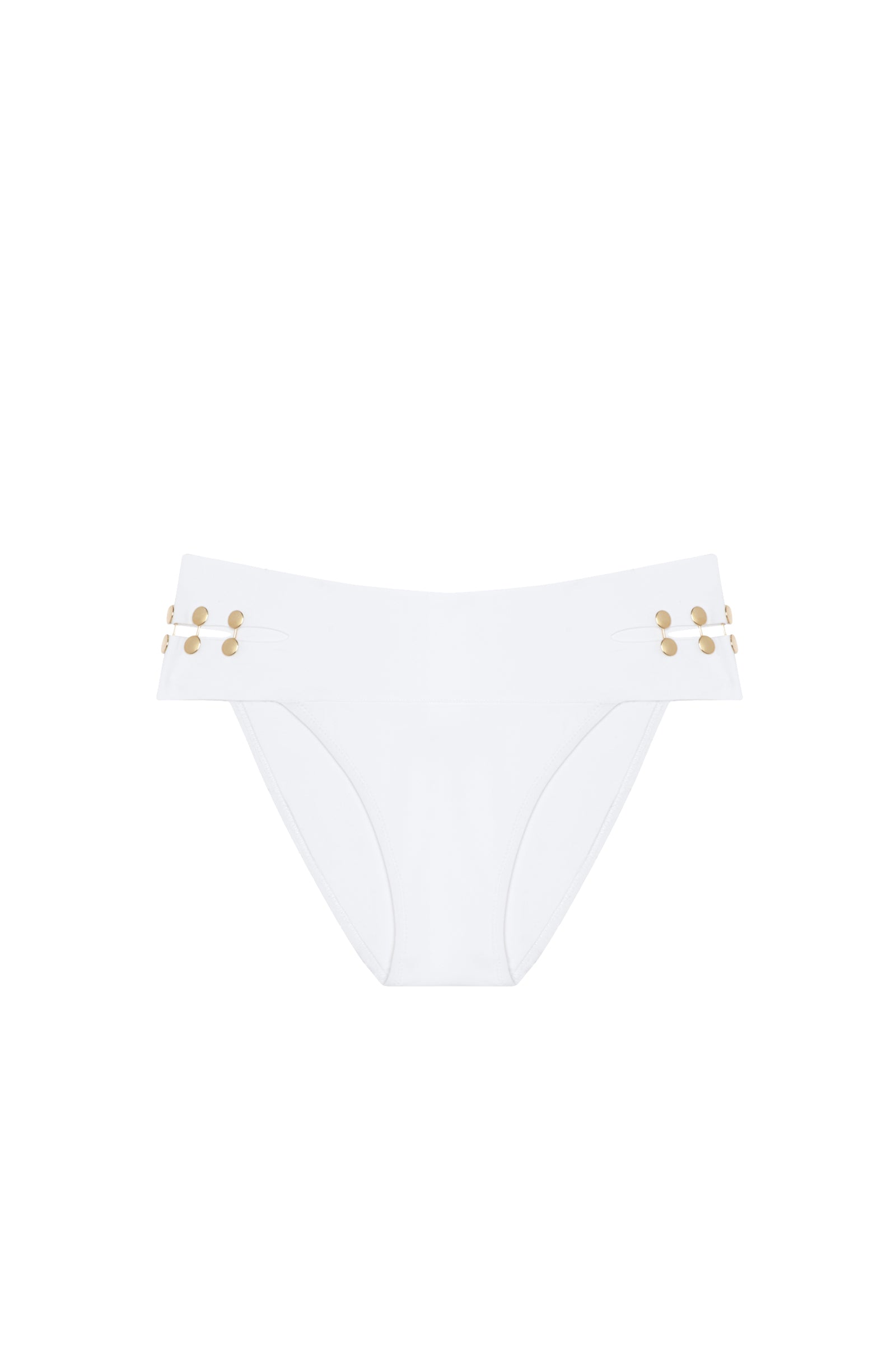 Viny jewelled openwork bikini bottoms - White