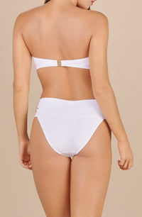 Viny jewelled openwork bikini bottoms - White