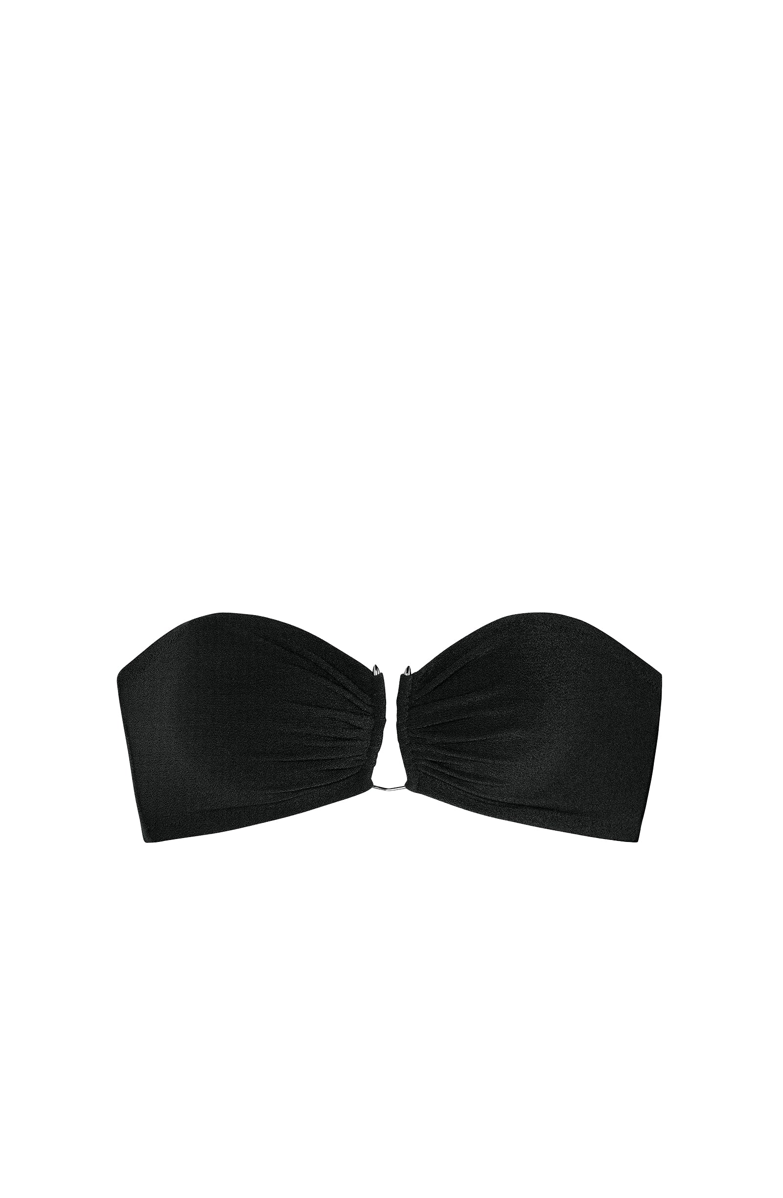 Despe bandeau towelling bikini top - Black