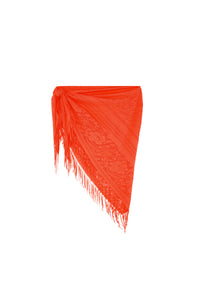Petit paréo à franges Pang - Orange