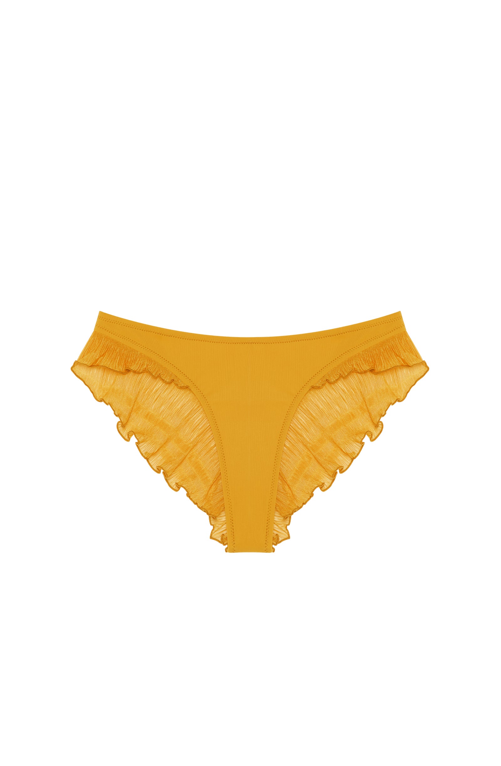 Alala ruffled thong bikini bottom - Ochre