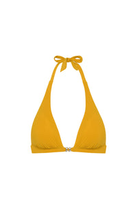 Haut de bikini triangle à bijoux Anea - Ocre