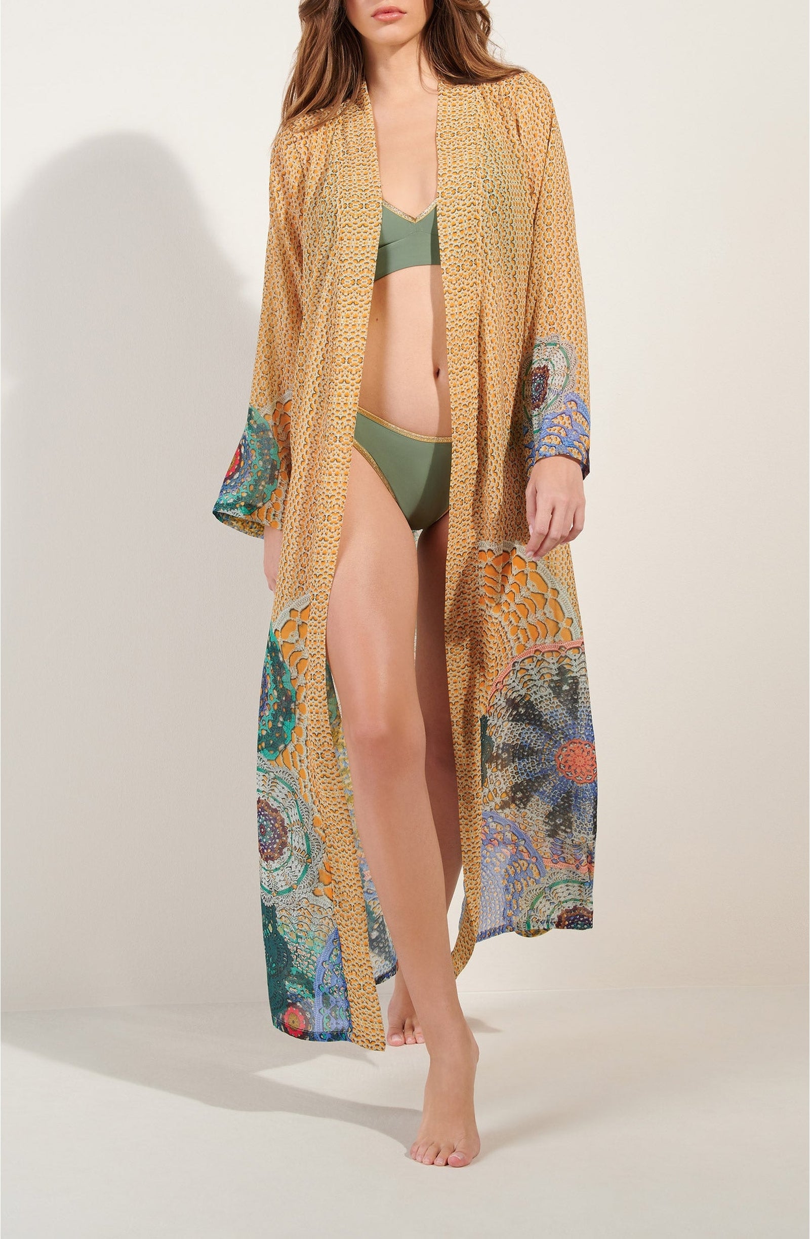 Kimono long ample Caissy en voile - Gipsy