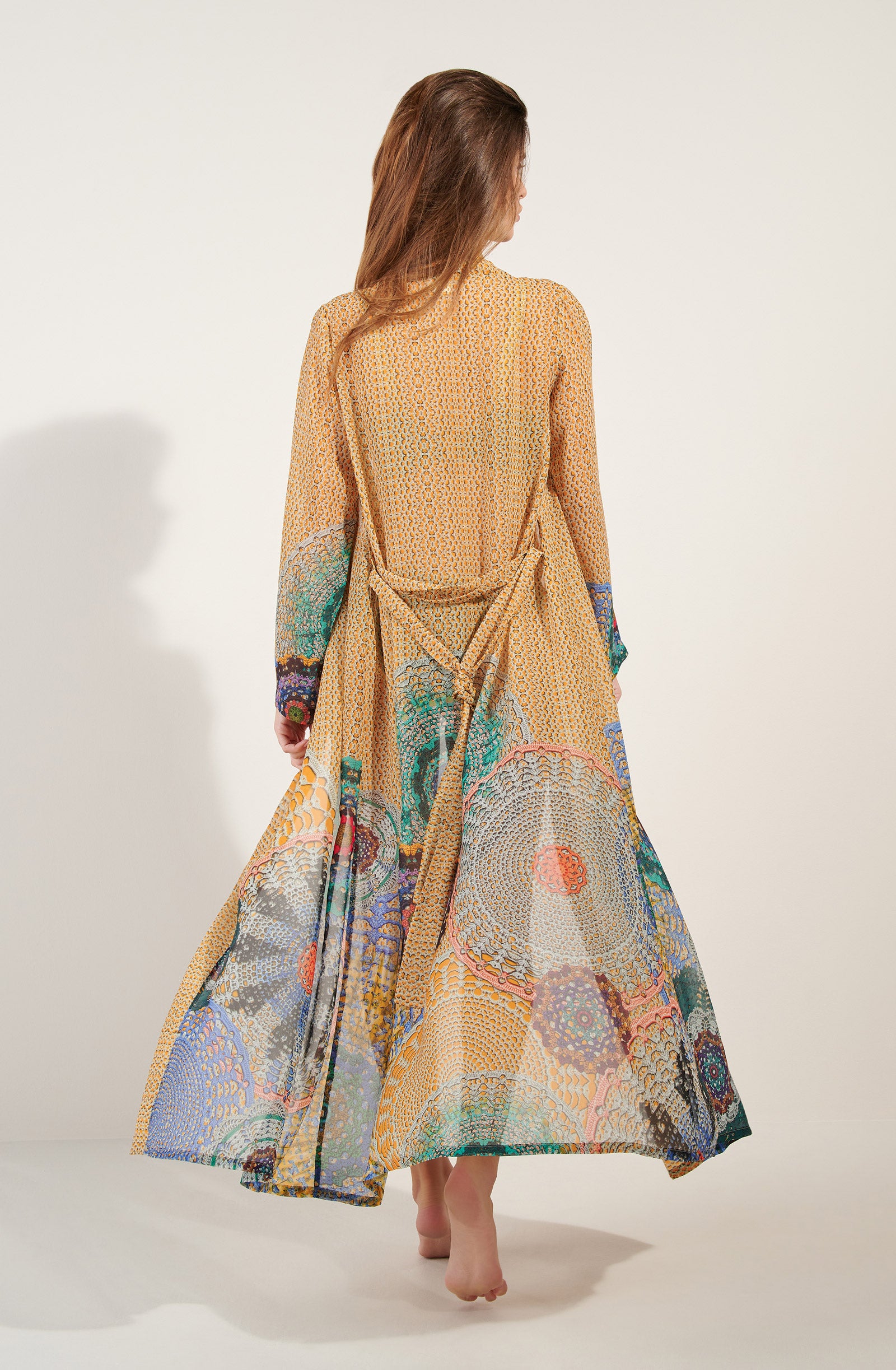 Kimono long ample Caissy en voile - Gipsy