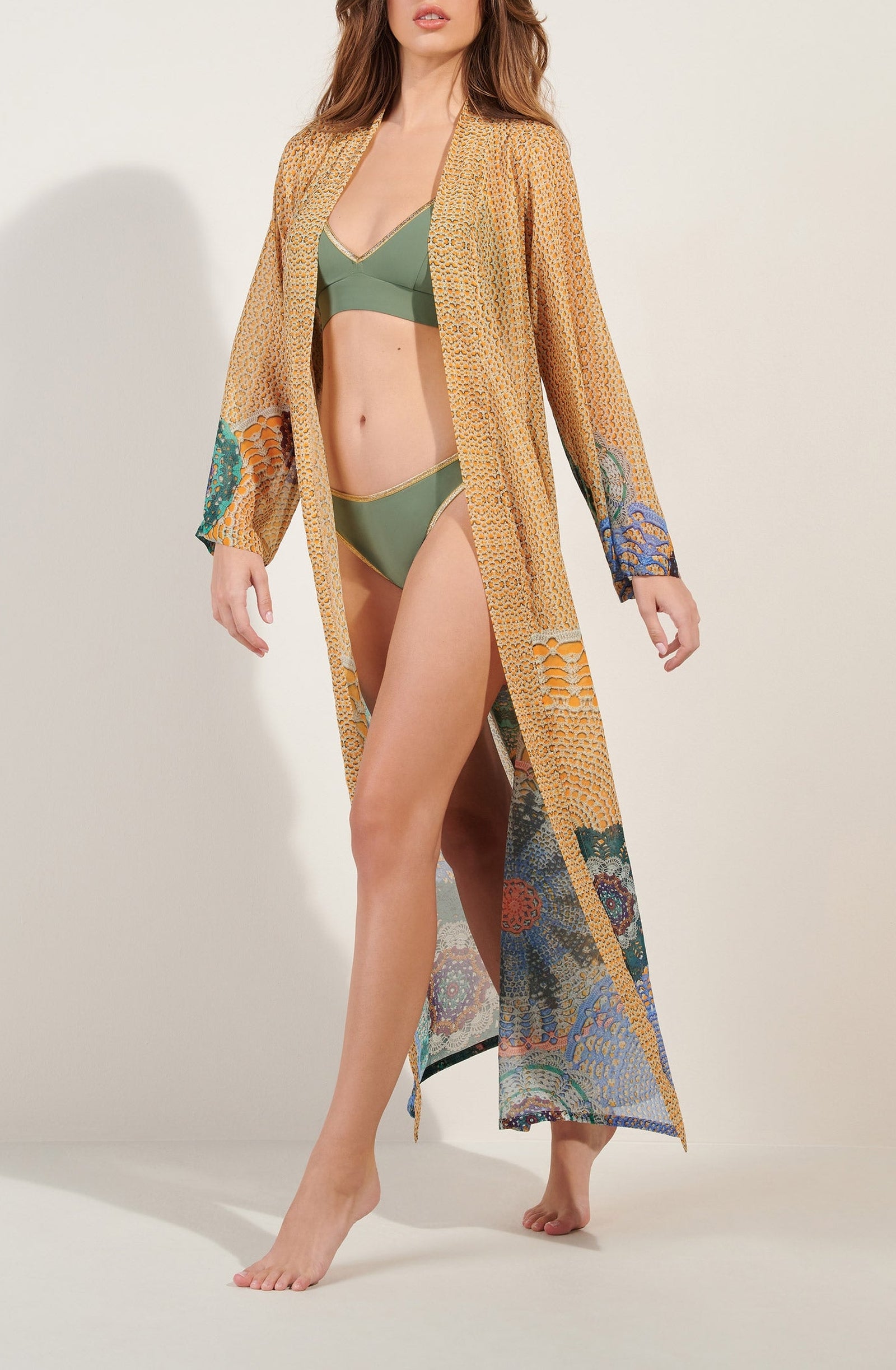 Kimono long ample Caissy en voile - Gipsy