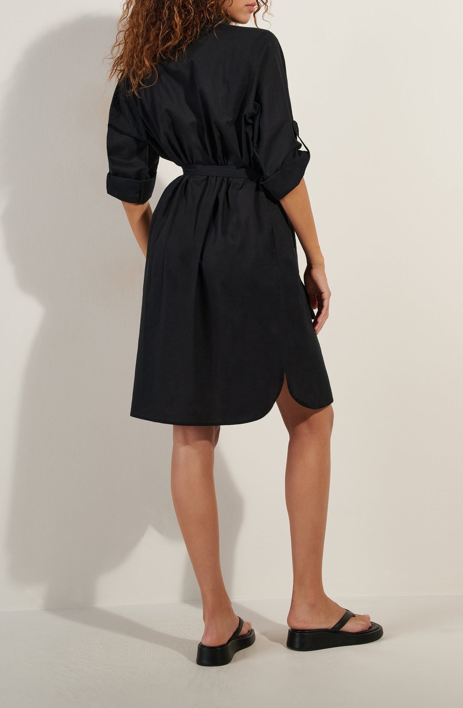 Robe chemise Cassandre - Noir