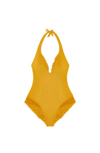 Caylane one-piece swimming costume - Ochre