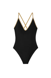 Maillot une pièce Coral dos nu - Noir