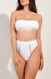 Bas de bikini culotte Cordelia échancré - Blanc