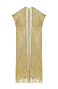 Caftan long Gilia en maille doré - Dore