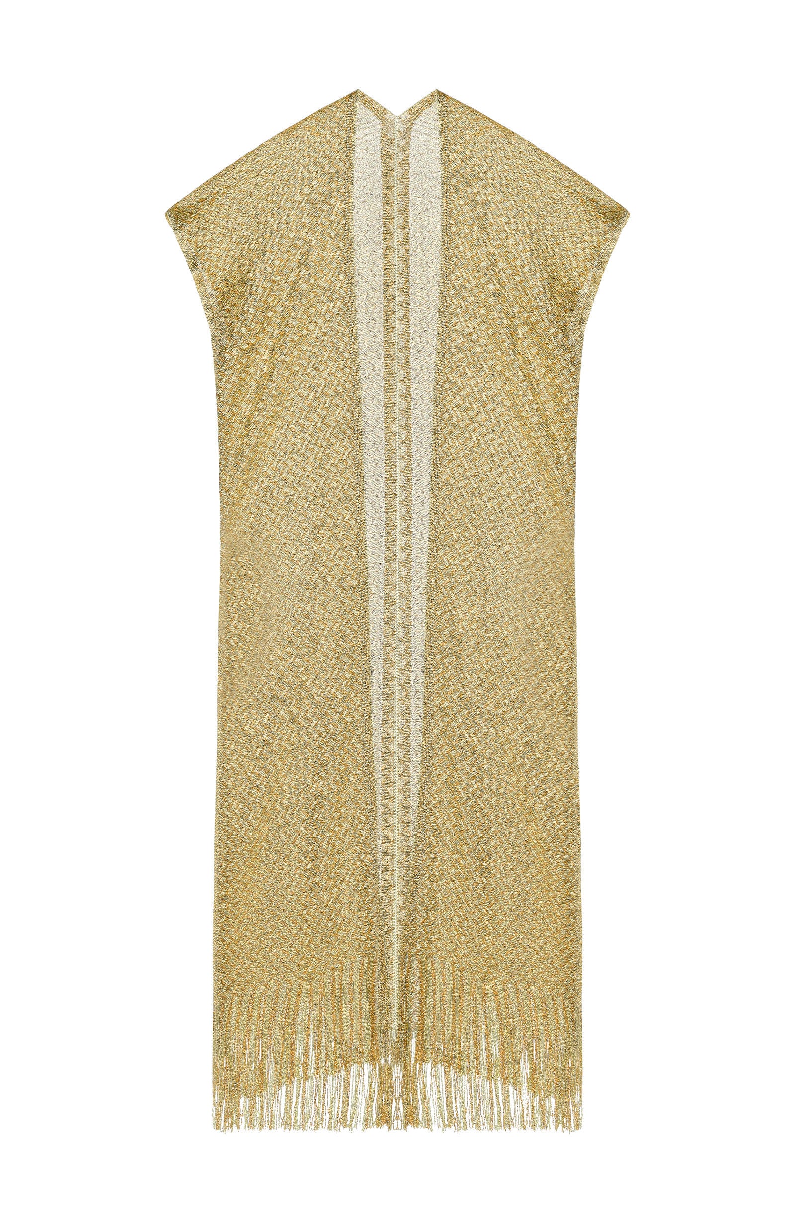 Caftan long Gilia en maille doré - Dore
