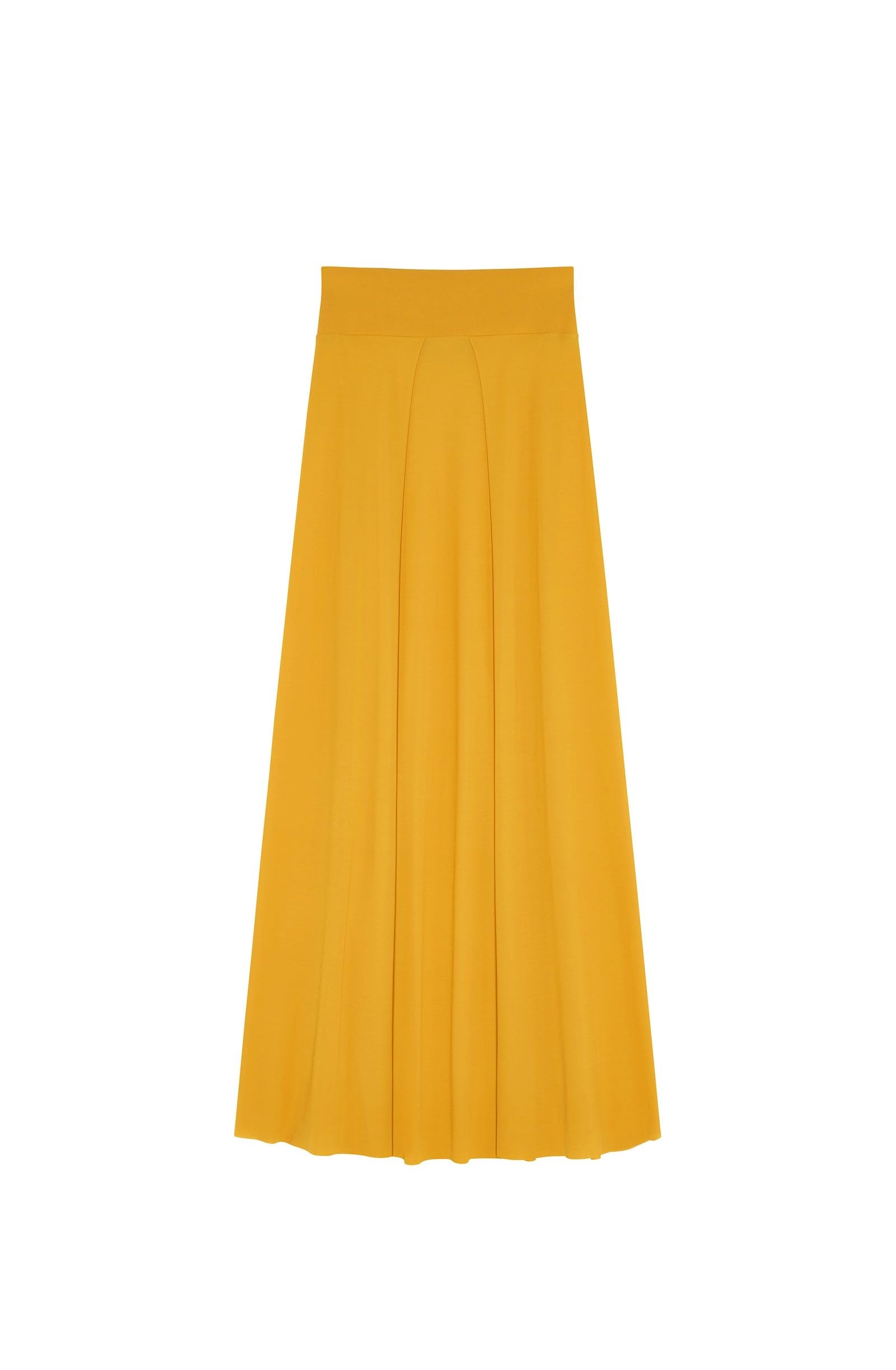 Jupe longue fendue - Ocre