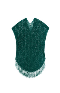 Jesse fringed lace tunic - Bamboo
