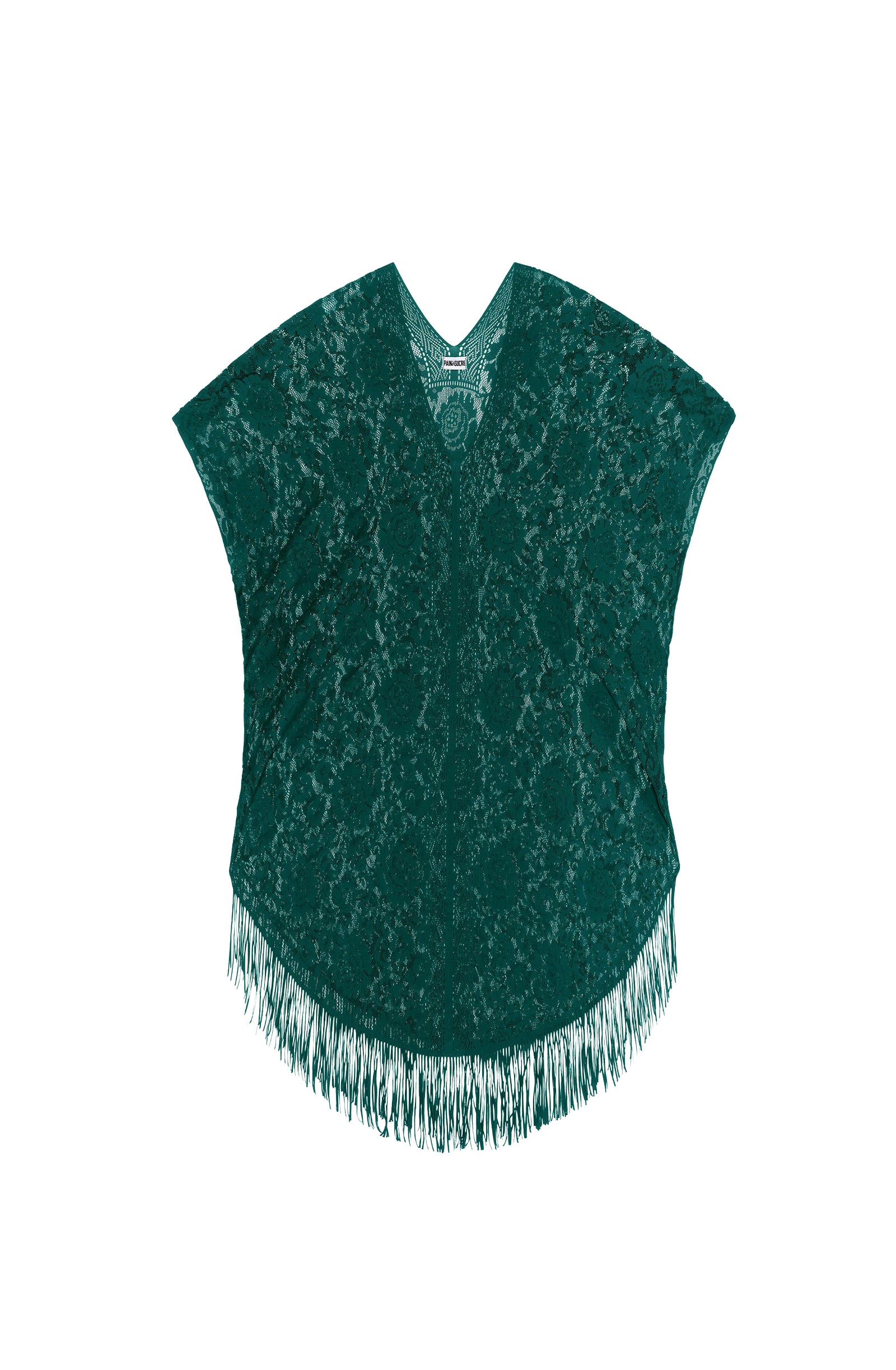 Jesse fringed lace tunic - Bamboo