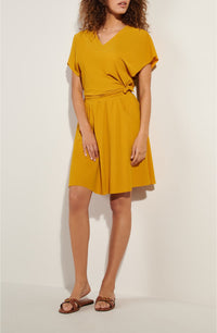 Jupe mi-longue Joely - Ocre