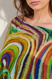 Robe asymétrique Lizon - Multicolore