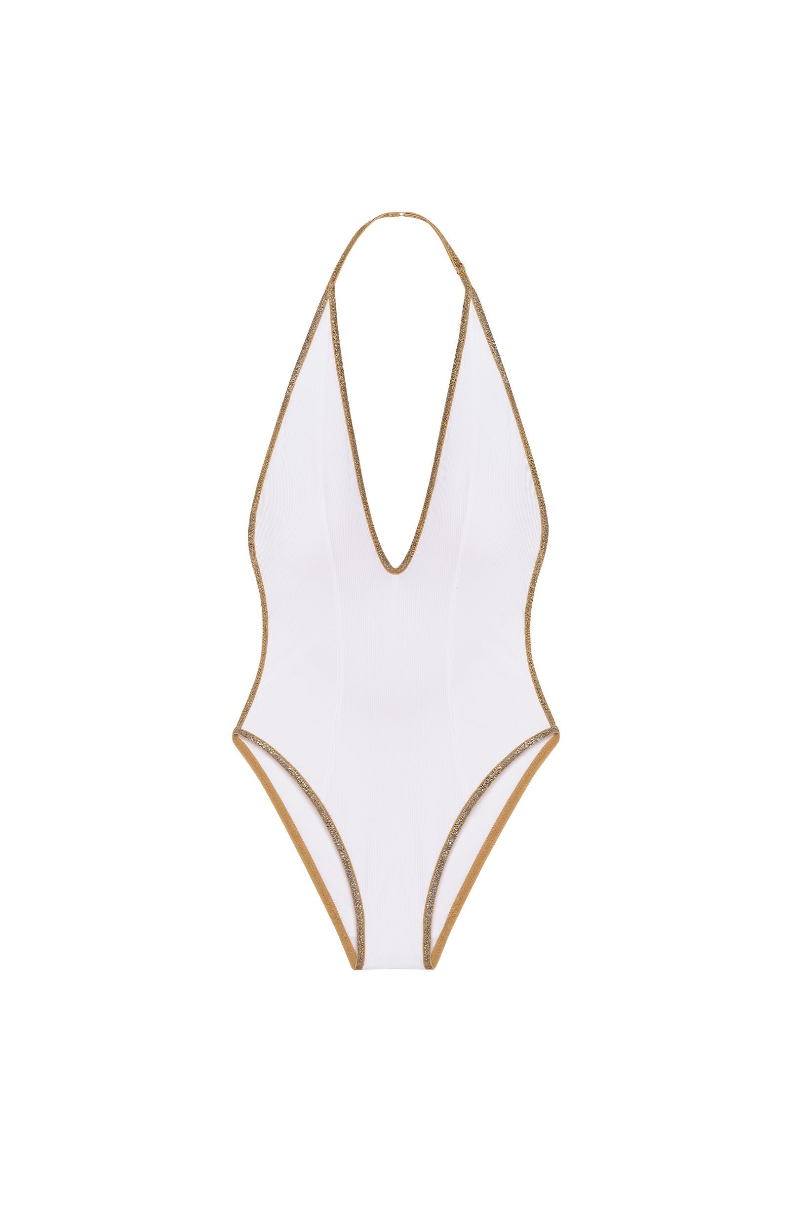 Maillot une pièce Moon décolleté - Blanc