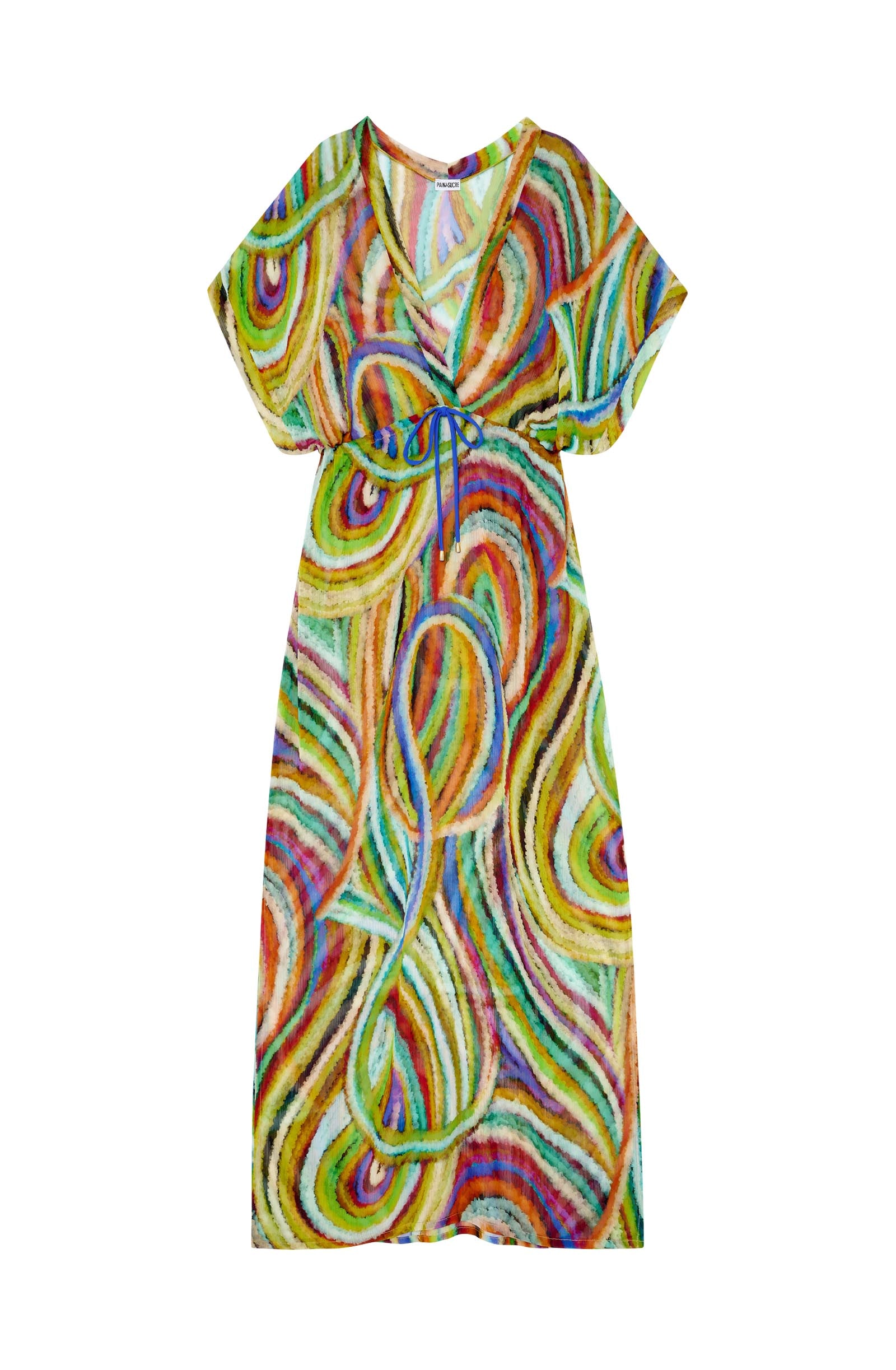 Robe longue à manches amples Norie - Multicolore