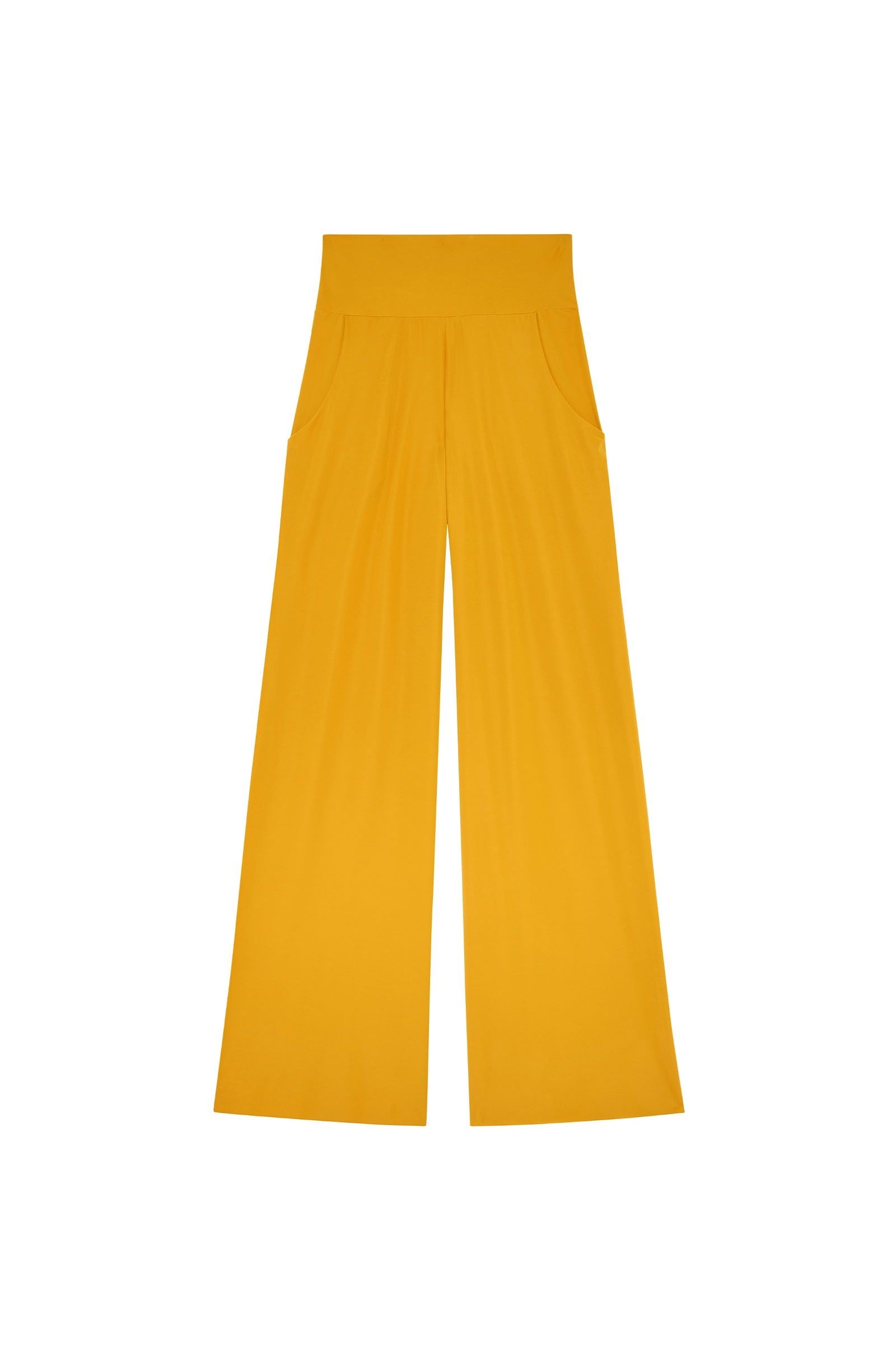 Pantalon large taille haute Penda - Ocre