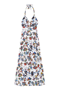 Longue robe portefeuille dos nu Rona - Wonderland