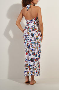 Longue robe portefeuille dos nu Rona - Wonderland