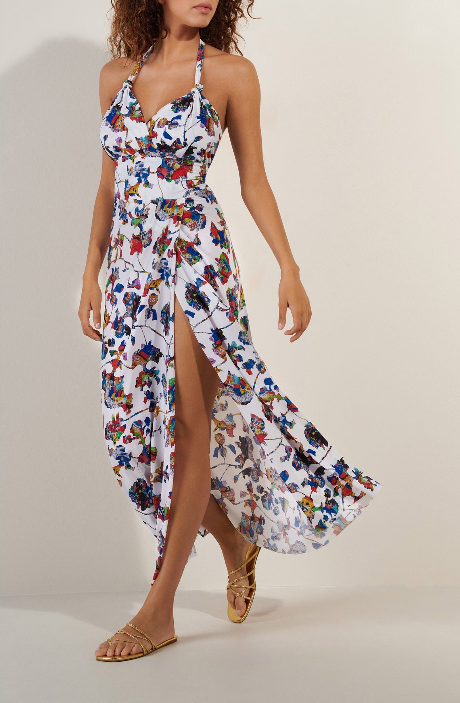Longue robe portefeuille dos nu Rona - Wonderland