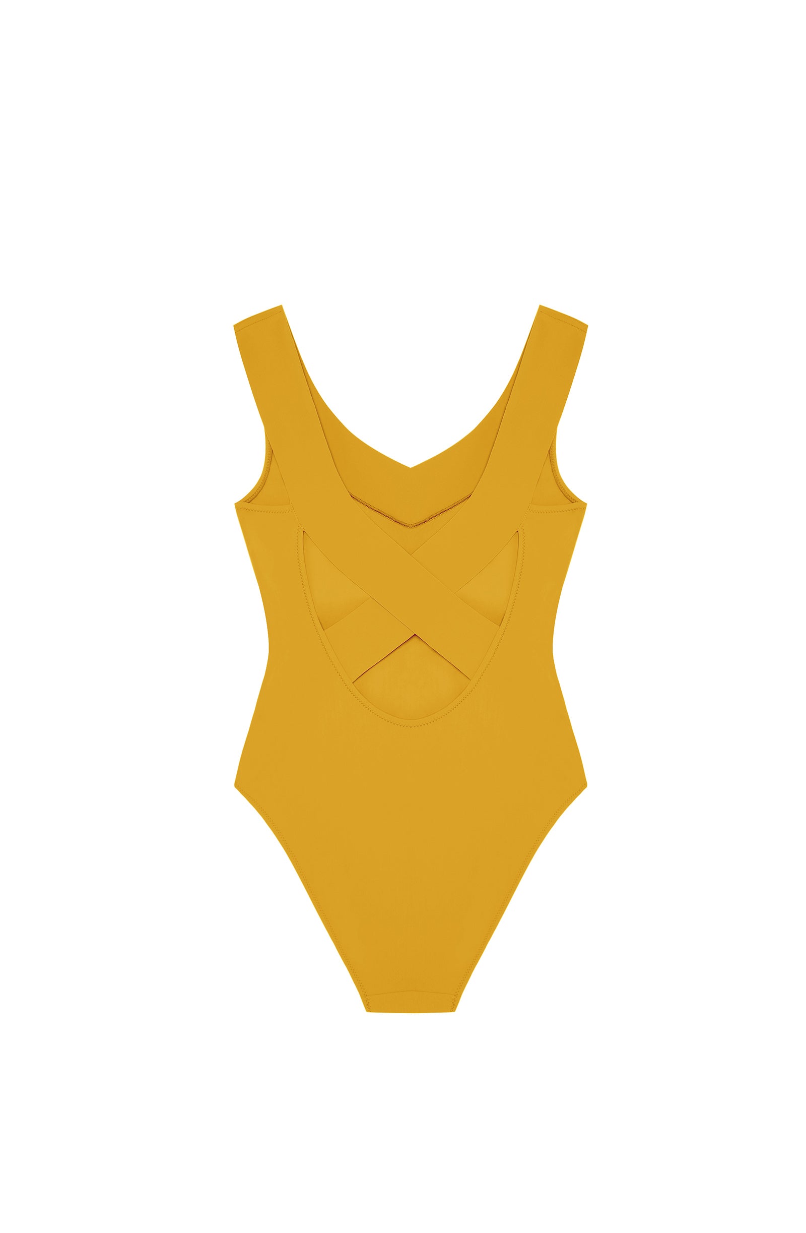 Soya one-piece swimming costume - Ochre