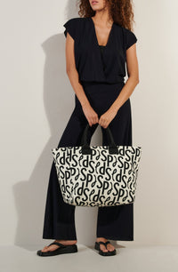 Large printed Syclos tote bag - One-of-a-kind