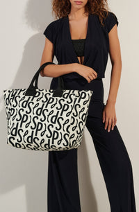 Large printed Syclos tote bag - One-of-a-kind
