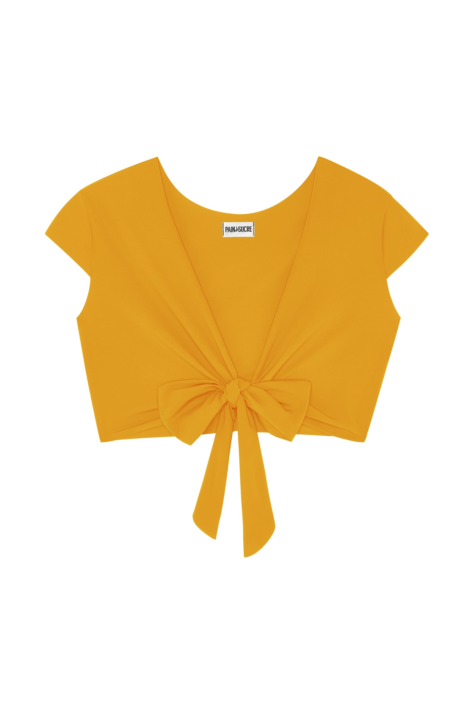 Crop-top Cache-cœur Tako - Ocre