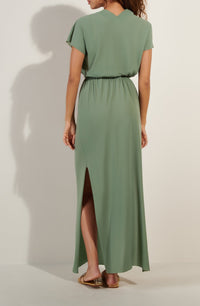 Robe longue Taya - Amande