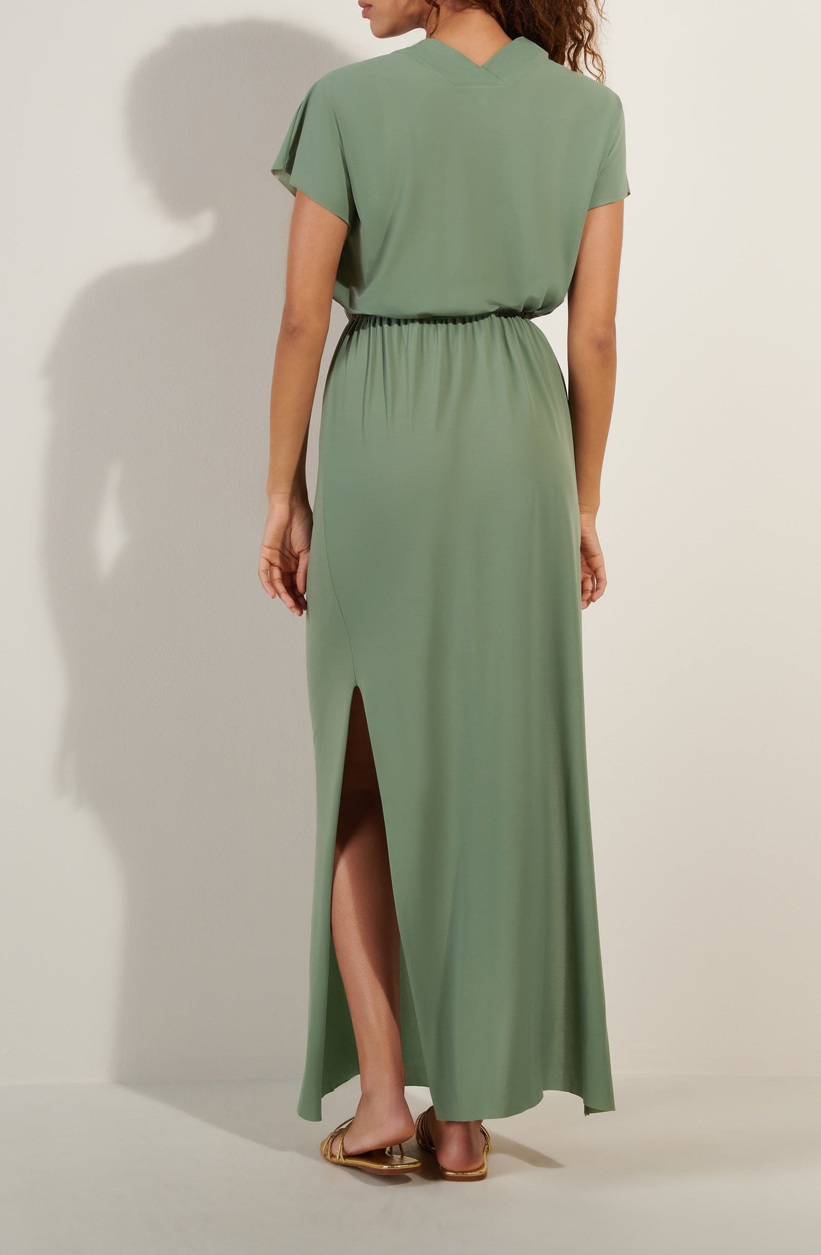 Robe longue Taya - Amande