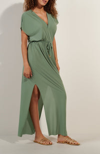 Robe longue Taya - Amande