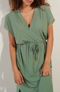 Robe longue Taya - Amande
