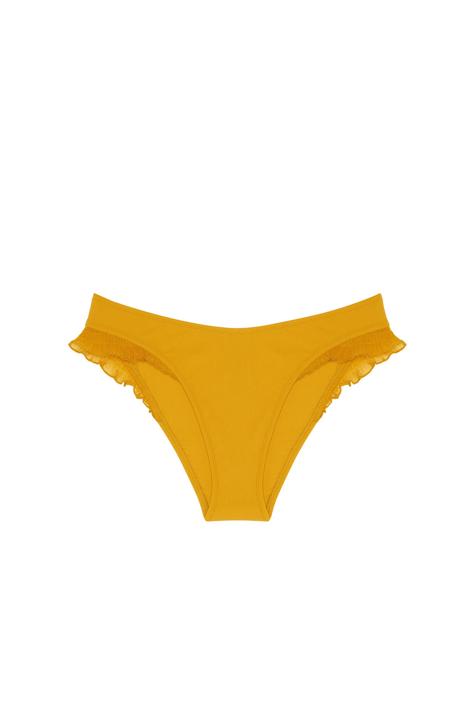 Tyma ruffled bikini bottoms - Ochre