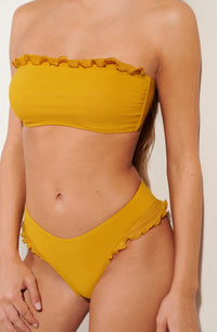 Tyma ruffled bikini bottoms - Ochre