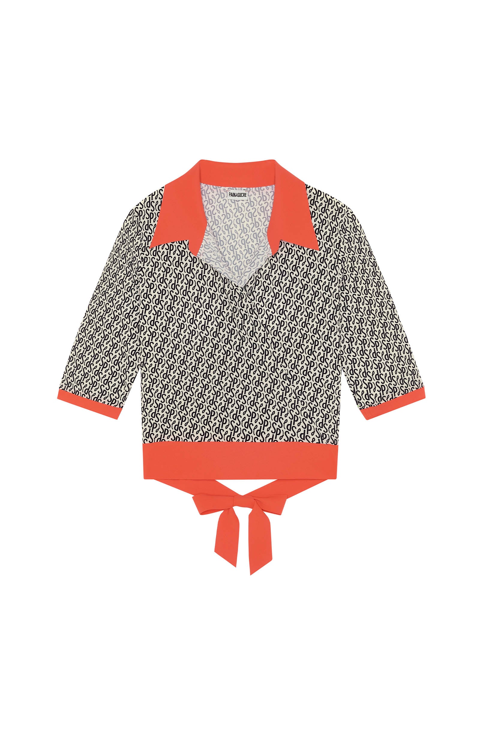 Vesuvius 3/4-sleeve wrap-around blouse - Signature