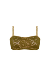 Soutien-gorge bandeau Alya en dentelle - Bronze