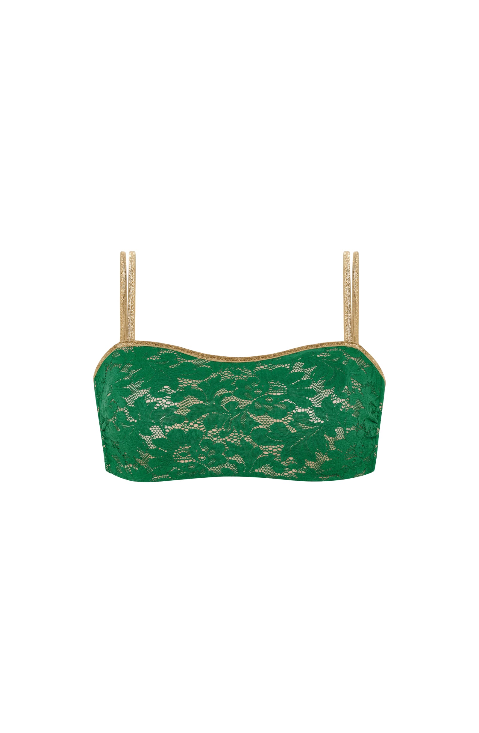 Soutien-gorge bandeau Alya en dentelle - Jade