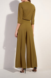 Carin wrap-around jumpsuit - Bronze