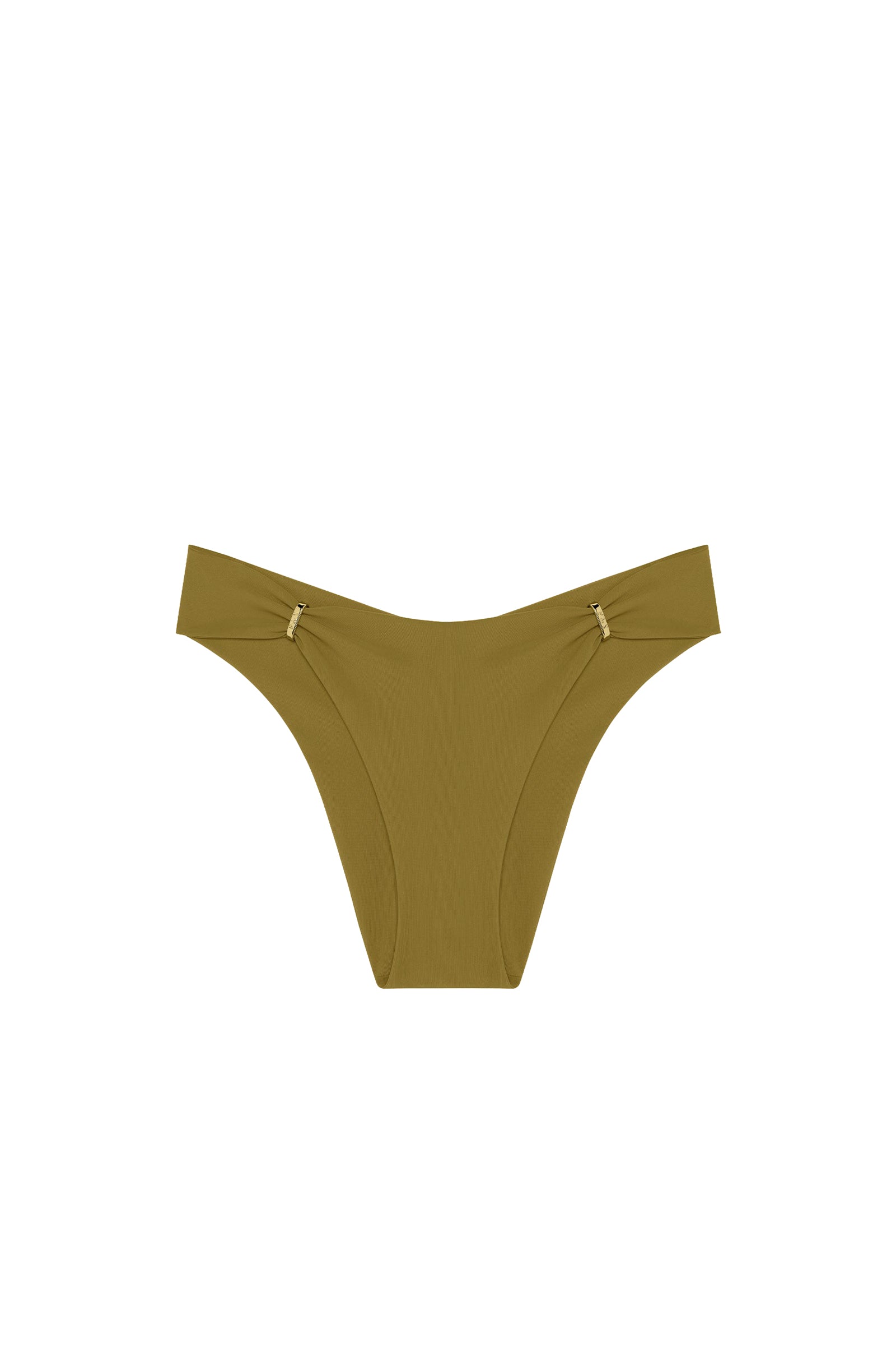 Bas de bikini tanga Claudie échancré - Bronze