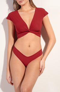Bas de bikini tanga Claudie échancré - Garance