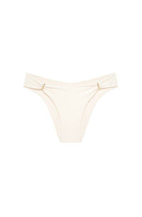Bas de bikini tanga Claudie échancré - Ivoire